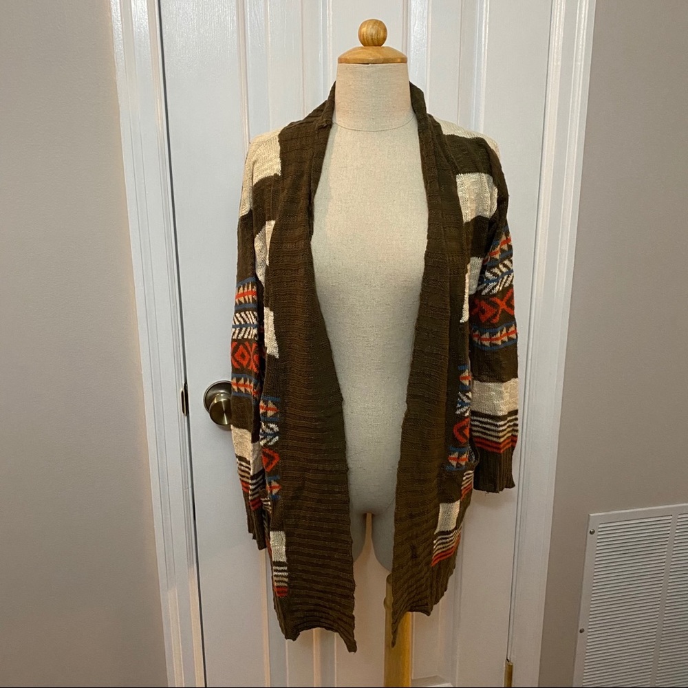 Striped Aztec Cardigan - Picture 2 of 4